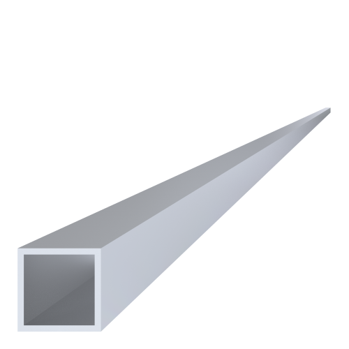 Hliníkový jekl 40x40x3 mm, délka 6000 mm, materiál EN AW-6060 T66, přírodní hliník bez povrchové úpravy, cena za kus